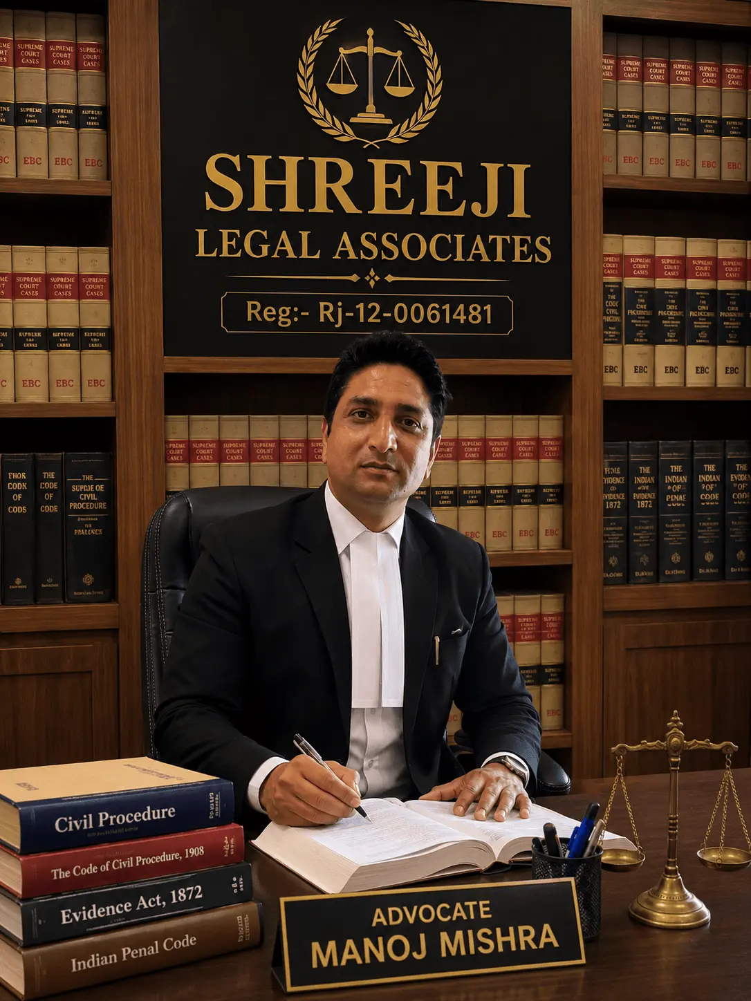 Portrait of Advocate Manoj Mishra
